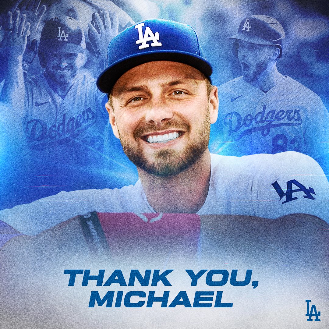 Dodgers's tweet photo. Thank you, Yency and Michael for everything you've done for the Dodgers. Best of luck in Chicago! https://t.co/S7Wz9MoUWl
