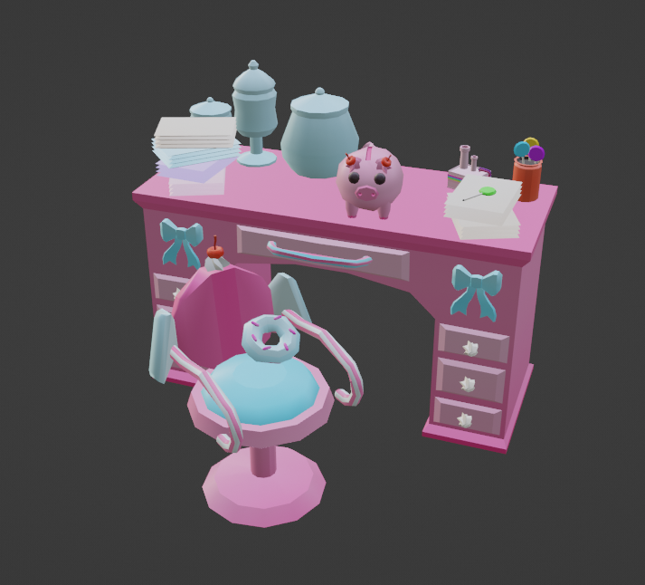 watermelonloard's tweet photo. Thinking up something sweet is easy when you have a desk to do it!
#RobloxDev #RobloxDevs #3DModel https://t.co/KvZrTYbHGl