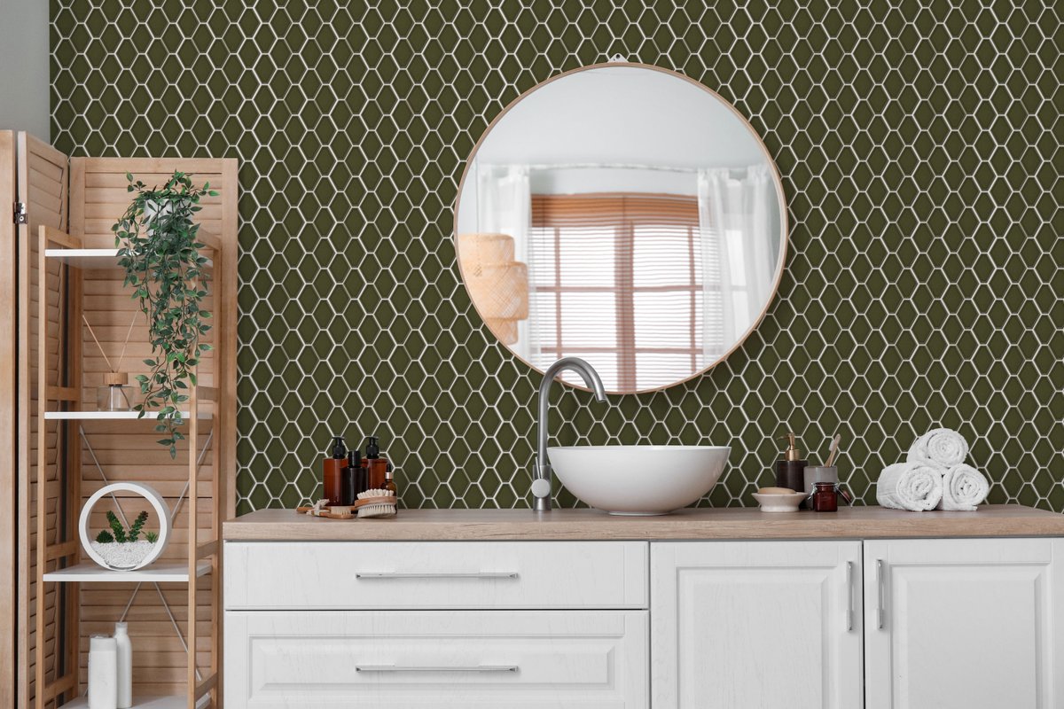 tilesnthings's tweet image. Elevate your bathroom sanctuary with the enchanting Century Clipped Diamond Porcelain Mosaic. 💚✨ Immerse yourself in luxury and redefine your daily pampering ritual.
#bathroombliss #greenwithenvy #mosaicmarvel