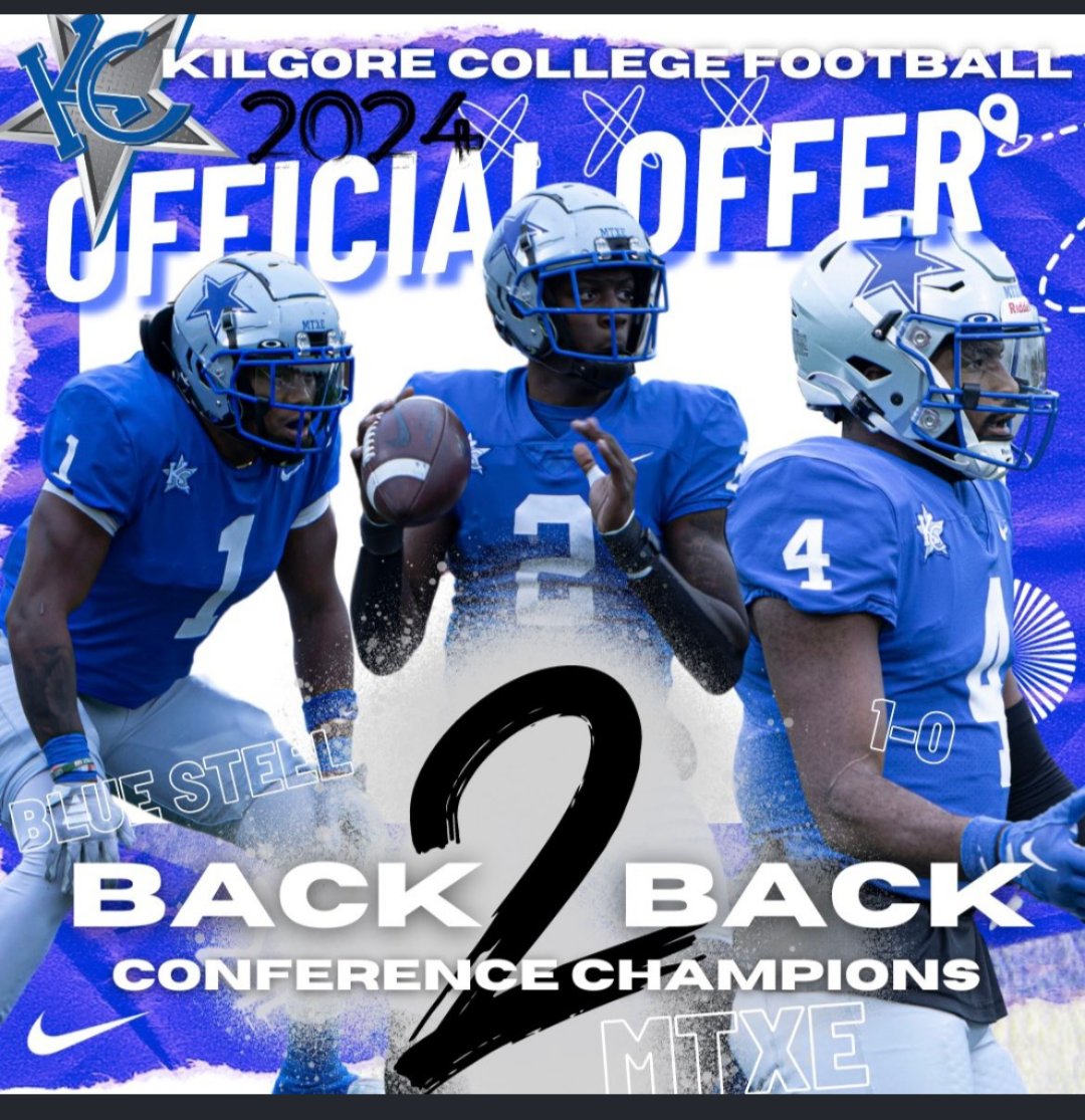 AGTG‼️ after a great talk with @CoachAlexander_ I am blessed to receive a official offer from one of the top juco Kilgore* appreciate the opportunity ❤️AGTG