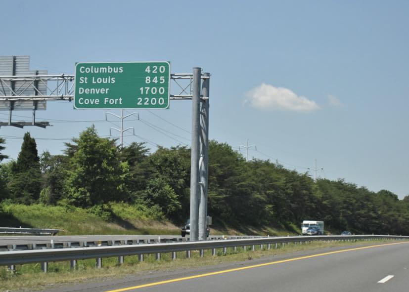 gboatman12's tweet photo. This sign sits at the beginning of I-70 in Maryland. Over the years there have been several visitors to Cove Fort from people who have seen this sign and wondered, What is Cove Fort?" https://t.co/JRVb39eS3A