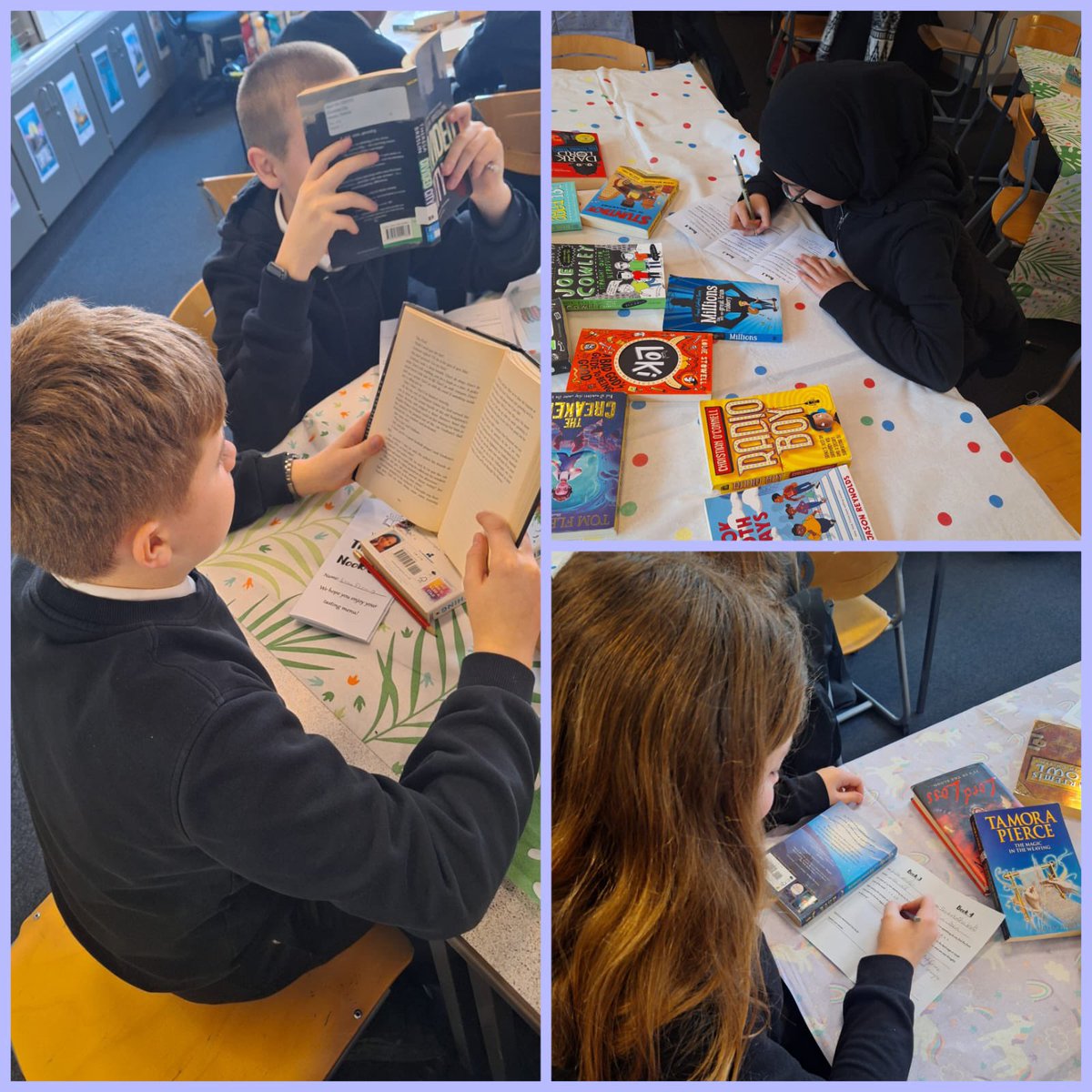 DHSFifeEnglish's tweet photo. Miss Taylor's S2 classes got to step into the Book Nook Café this week. They now have lots of options to help them with their 2024 reading resolutions! https://t.co/i9EJRmxyem