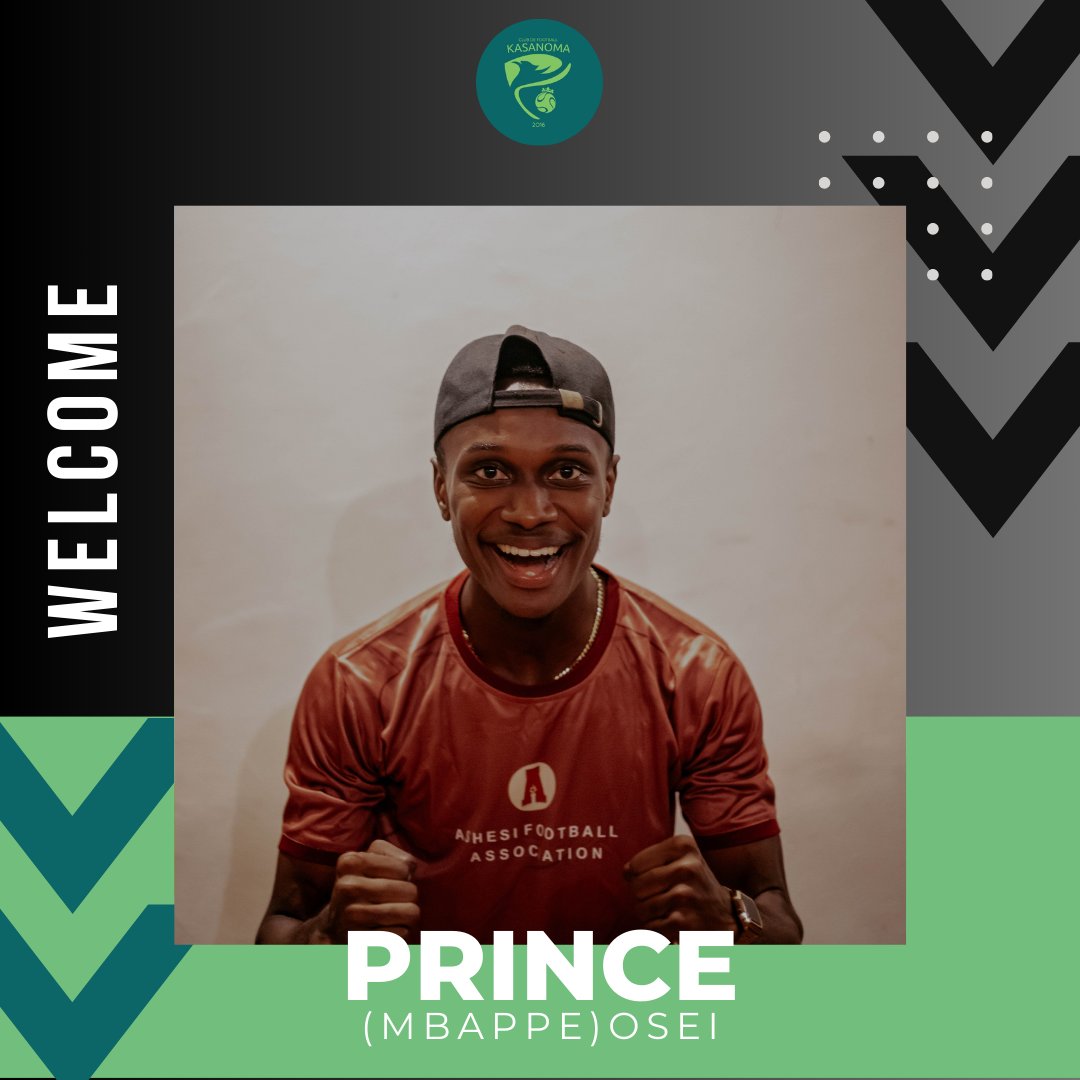 FcKasanoma's tweet photo. Prince Mbappe Osei is officially a part of the Kasanoma family and standing in to make history with us. 

Welcome to your new home Prince. 
Here we script the future 🫡💚💚. https://t.co/DviQADGmSt