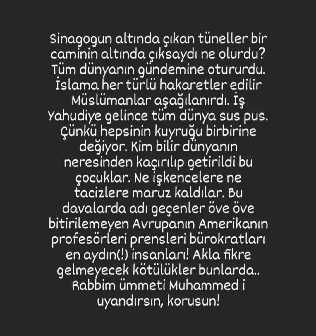 #Epsteinadasi 
Allah'ın lanetlediği kavim yahudiler
