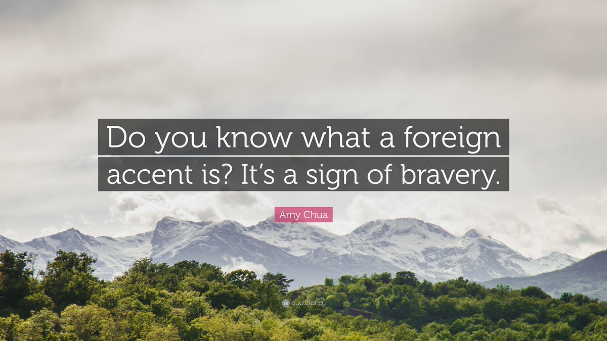 DrRAlcantara's tweet image. Embracing Amy Chua&apos;s wisdom - &quot;A foreign accent is a sign of bravery.&quot; Living in different countries taught me the beauty of linguistic diversity. Let&apos;s celebrate and be proud of our accents; they symbolize our brave journeys. #LanguagePride #Diversity #Bravery