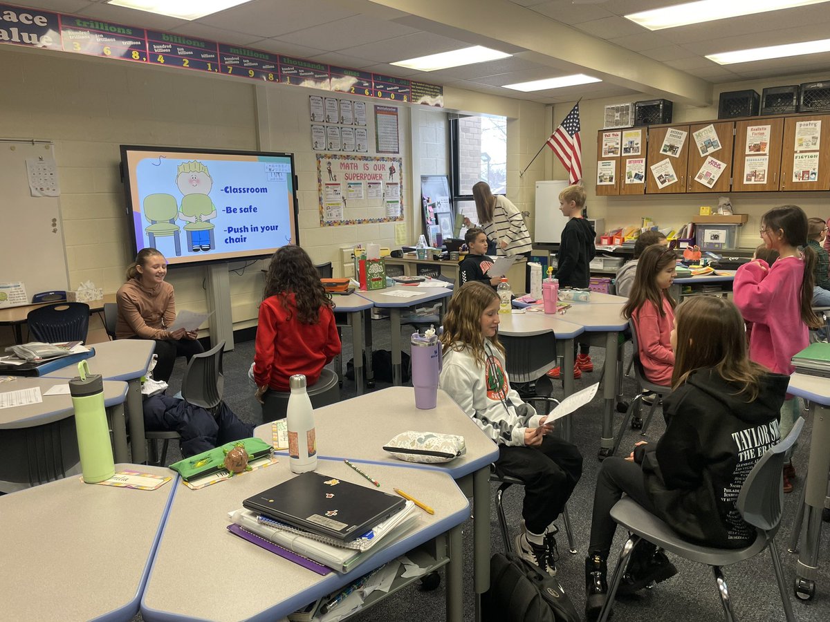 MrsCollinsHale's tweet photo. Loved seeing how classroom teachers implemented our PBIS Refresher slightly different to meet the needs of their students. The PBIS HEDBANZ game was a fun and engaging activity to review our school wide expectations. @halewolves54 @D54schools https://t.co/nWDHk8WLvG