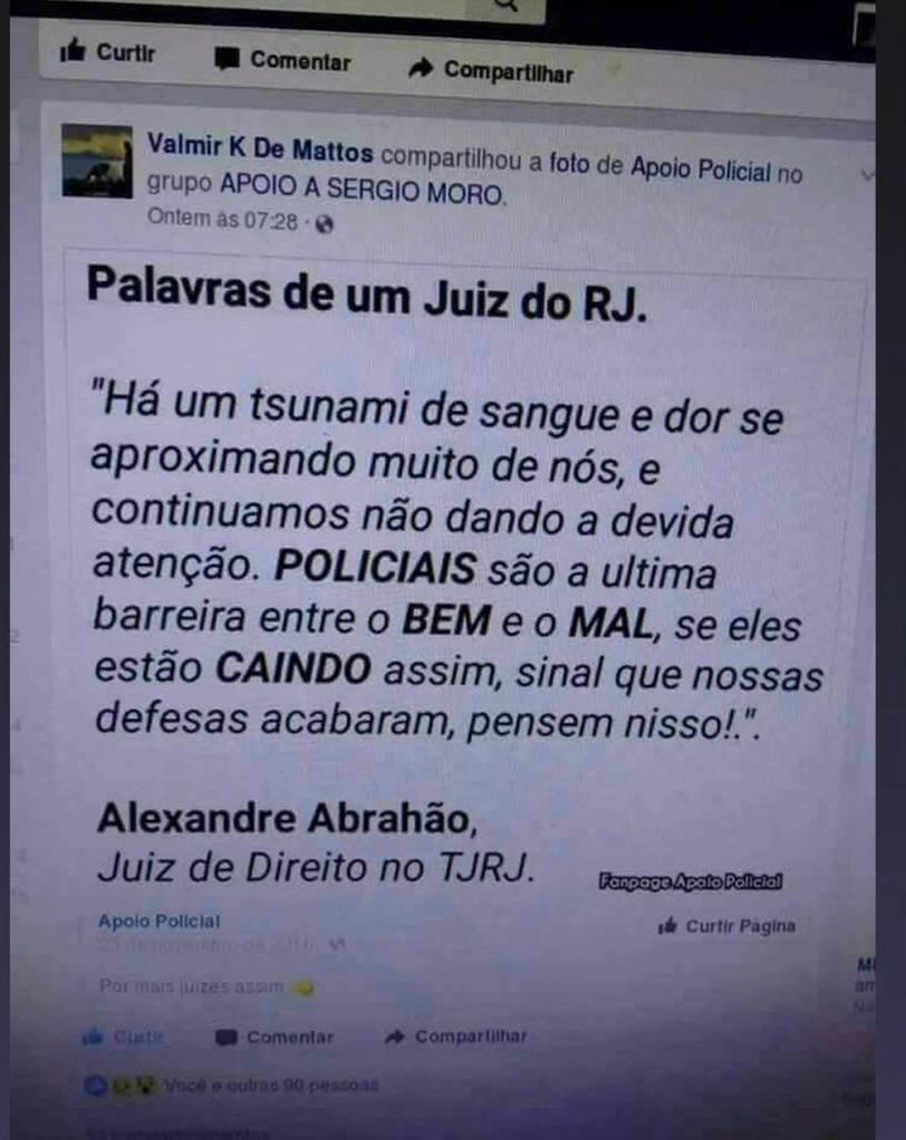 jorgeserrao's tweet photo. É fundamental a luta contra a impunidade, a injustiça e corrupção... Bandidolatria, não!!! https://t.co/vUVyVwfS1k