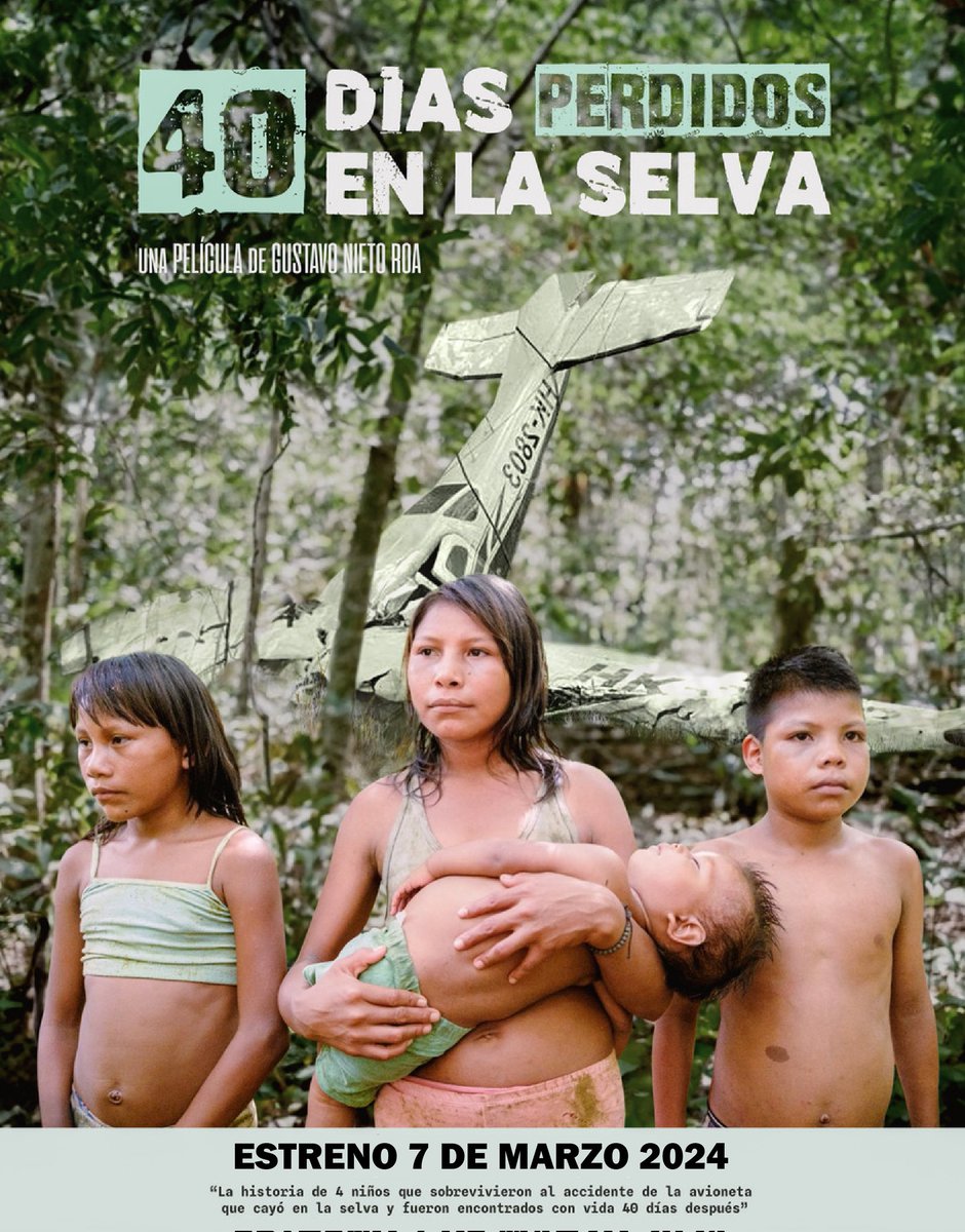 #40diasperdidosenlaselva | Una película para ver en familia y aprender  que todo se puede lograr sí hay unión, fe, esperanza y amor incondicional 💚
⚠️ESTRENO EN SALAS DE CINE DEL PAÍS 7 DE MARZO 2024 🇨🇴📽️
#arte #cultura #indigenas #pelicula #accidente #perdidosenlaselva #rodaje