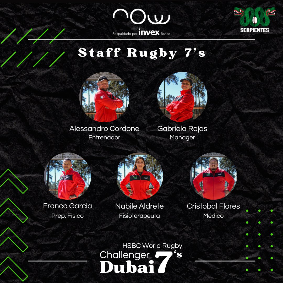 Estamos muy orgullosos de presentar a la Selección Femenil de 7’s que estarán participando en el World Rugby HSBC Sevens Challenger 2024 en Dubai ¡Vamos México!🐍🏉🇲🇽 

@worldrugby @CONADE <a href="/RugbyAmericasN/">Rugby Americas North</a> 
#rugby #rugbyméxico #serpientes #mujeresenelrugby #rugbyfemenil
