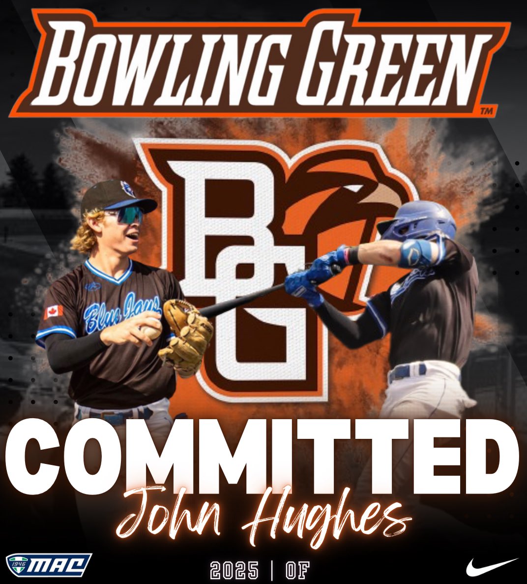 I am grateful and excited to announce my commitment to play D1 baseball at Bowling Green State University. I would like to thank my family for always supporting me, and all of the coaches and teammates that have helped me along the way. Thank you @BGSU_Baseball @OntarioBlueJays
