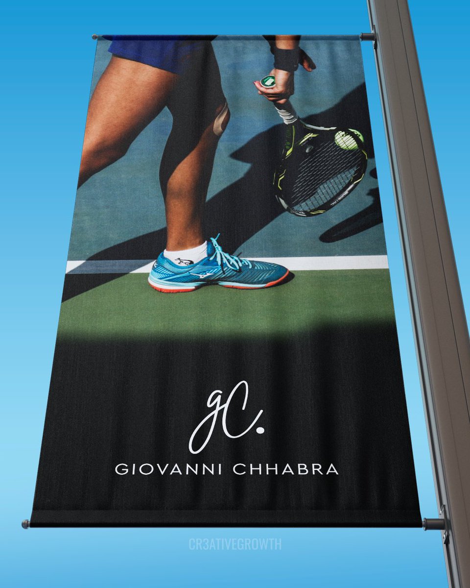 Cr3ativeGrowth's tweet photo. Winning branding worthy of a champ 🎾 🏆 

Giovanni Chhabra reached out to us with a vision. We worked on developing his personal branding as a tennis player, and turned out to be exactly what he was looking for. 

What are your thoughts? 

#Branding #Marketing #Graphicdesign https://t.co/55iMRzDI7T