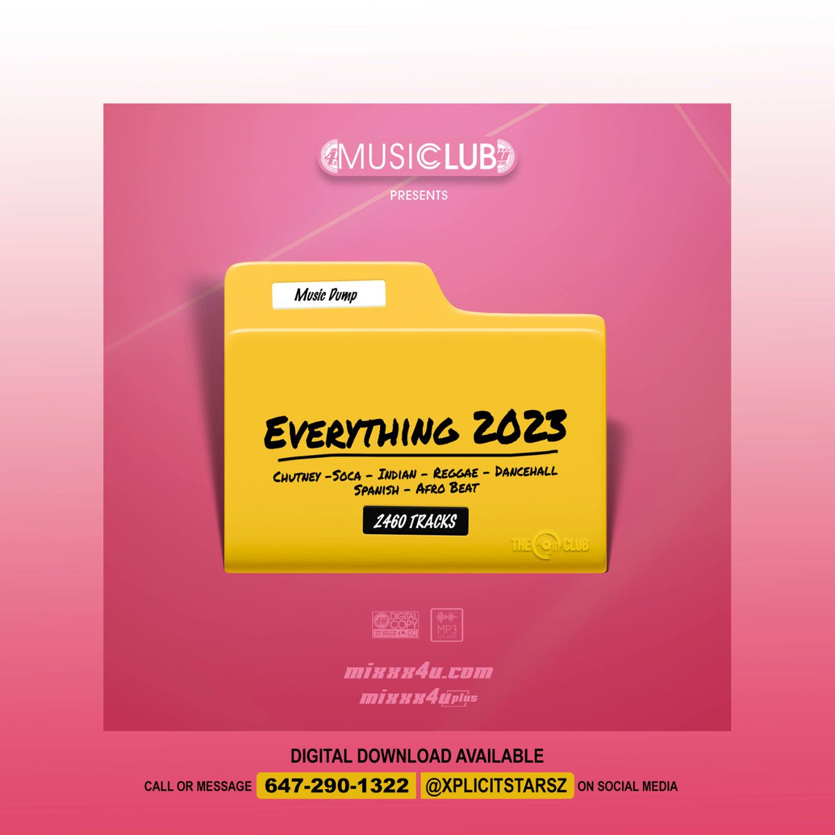 XplicitStarsz's tweet photo. 𝗘𝗩𝗘𝗥𝗬𝗧𝗛𝗜𝗡𝗚 𝟮𝗢𝟮𝟯 Music Dump! 2460 Individual Tracks Nearly Organized For Your Enjoyment! Message For Info #music #everything2023 #thursdayvibes #trending #lastyear #chutney #soca #afrobeats #reggae #dancehall #bollywood #mixxx4u https://t.co/N8zJBMcN7L
