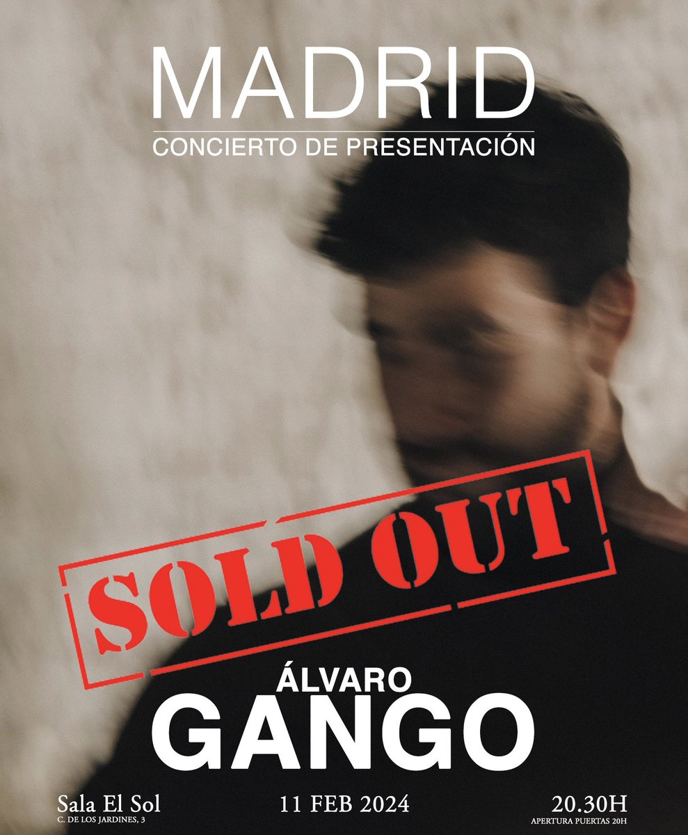 AlvaroGango's tweet photo. Entradas agotadas !!! Nos vemos en un mes 🎶

Pronto os cuento sobre próximos conciertos
Cuál será el siguiente?? https://t.co/Q5o1S7JY7t