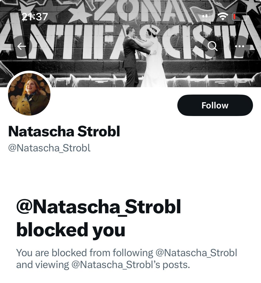p2puller's tweet photo. Das reicht bei @Natascha_Strobl offensichtlich schon, um geblockt zu werden. Oida, um es mit ihren Worten zu sagen…. https://t.co/zLWgsnTzZ8