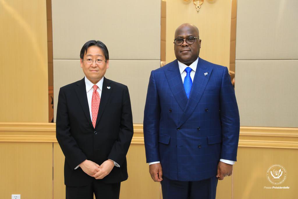Presidence_RDC's tweet photo. Le 1er, M. Nicolas Berlanga Martinez, est multilatéral de l’#UnionEuropéenne. Les 3 autres sont des bilatéraux. Il s’agit de M. Ogawa Hidetoshi du #Japon, M. Antonios Papadopoulos de la #Grèce et M. Jeong Hong Geun de la #CoreeduSud. https://t.co/GQ77E4DATk
