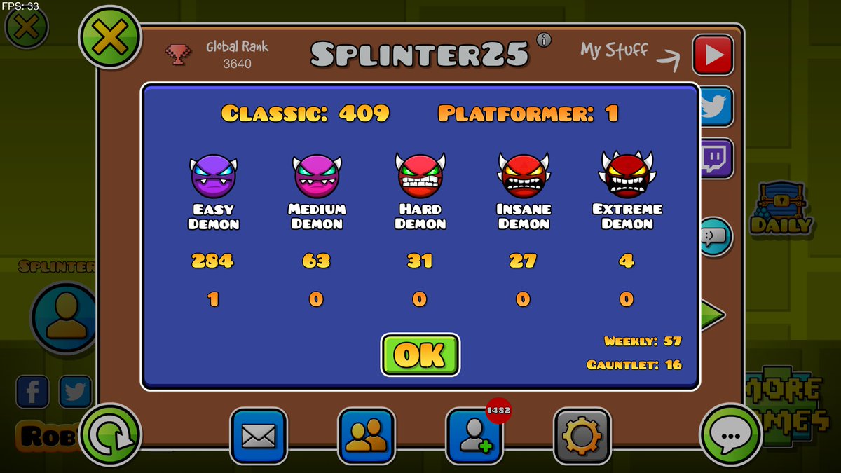 What are your stats? (I've beaten WAY too many easy demons)