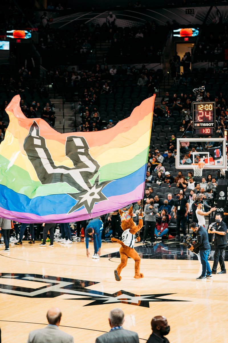 spurs's tweet photo. Join us for Pride Night tomorrow at @FrostBankCenter! 🏳️‍🌈

Ticket + t-shirt package 🎟: https://t.co/MaQqfVeJc4 https://t.co/wHtwzoc2QF