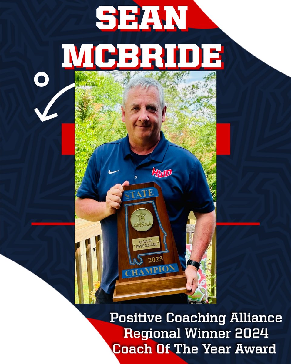 Congratulations to Coach Sean McBride for being selected as one of Positive Coaching Alliance's Regional Winners of the 2024 Coach of the Year Award presented by TeamSnap!  Well done, Coach- we are so proud of you! #WeAreHwd