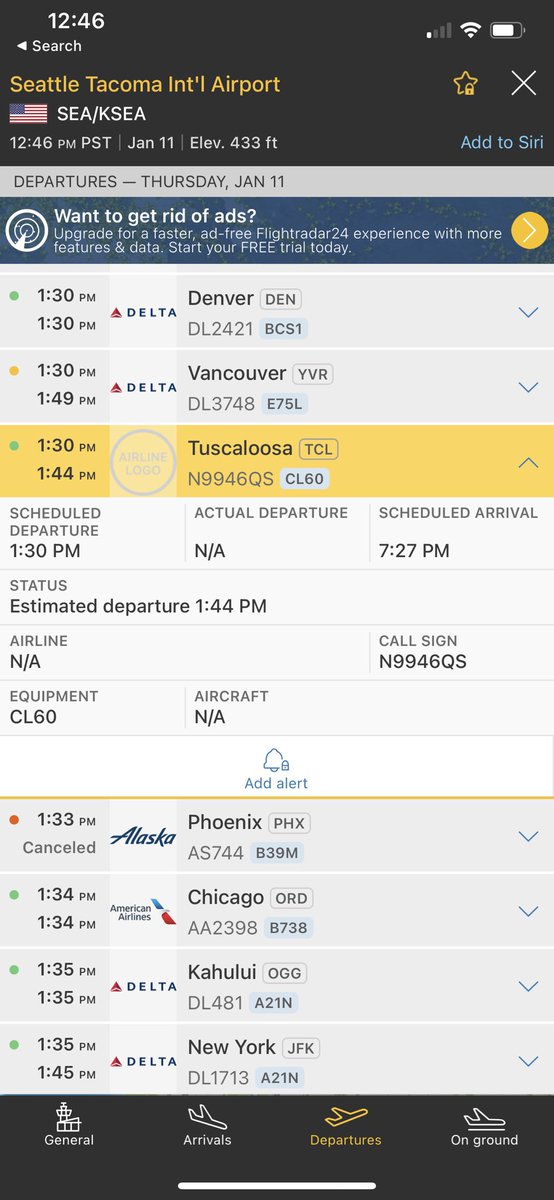 bigOpea35's tweet photo. @Softykjr There’s a private flight leaving sea tac at 1:30 for Tuscaloosa… 😶 https://t.co/mgVxQYSgfj