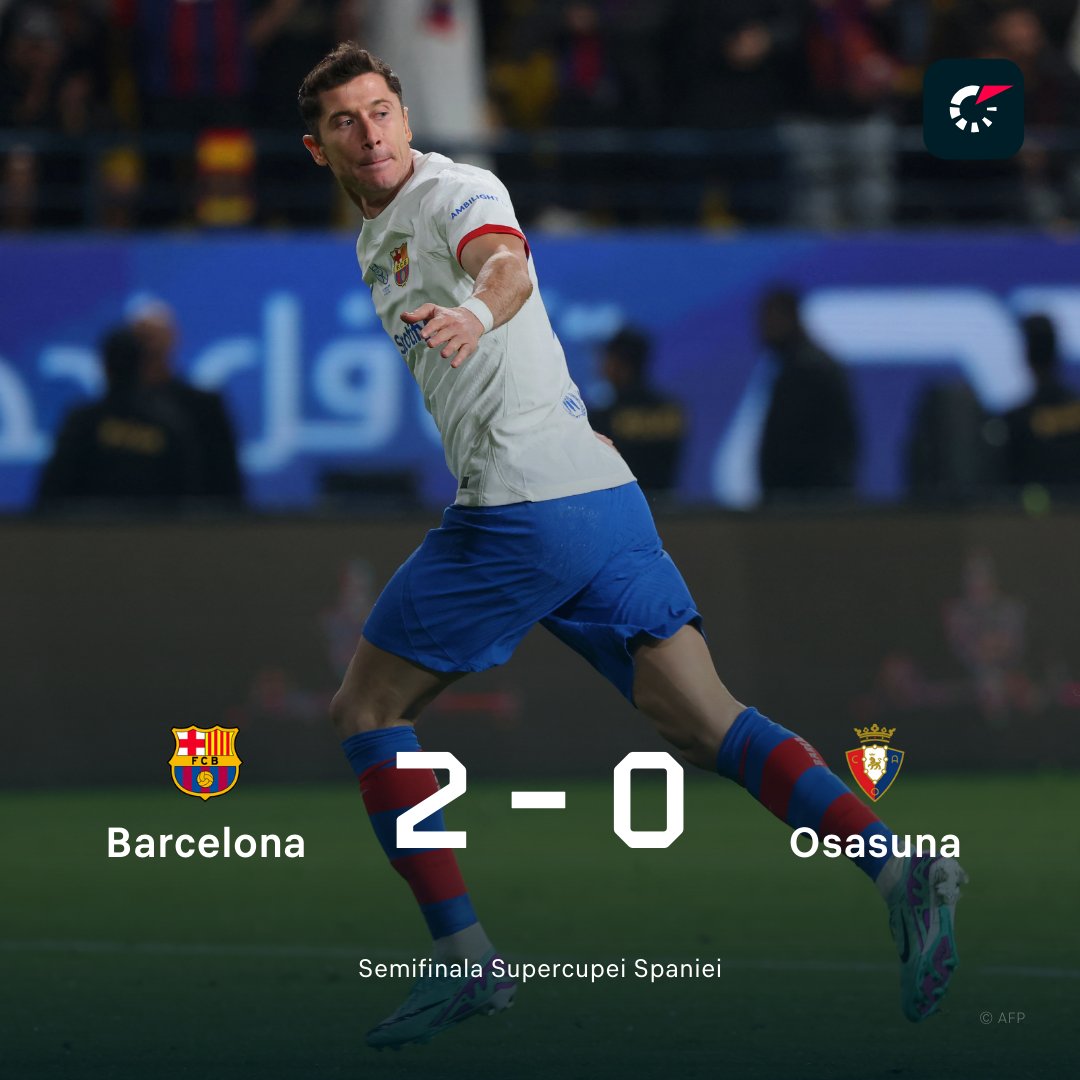FlashscoreRO's tweet photo. #Barcelona în finala Supercupei 🇪🇸 unde o va întâlni pe Real! https://t.co/vCSheEfq1V
