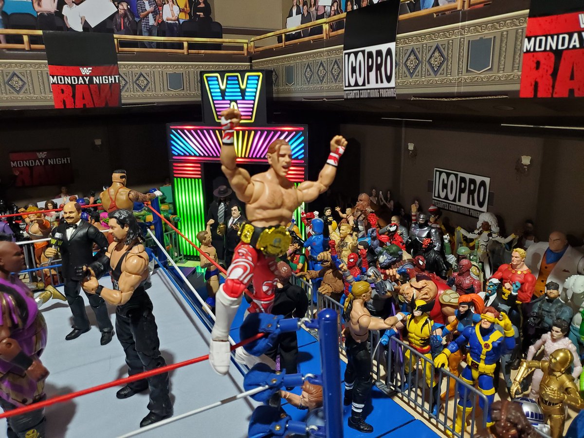WrastleFest_'s tweet photo. Monday Night Raw! Finally had some space to set this up for fun.
#wwf #RingsideCollectibles #figlife #wrestlefest #wrestling #mattel #extremesets #ICOPRO https://t.co/LUBXxFv9IH