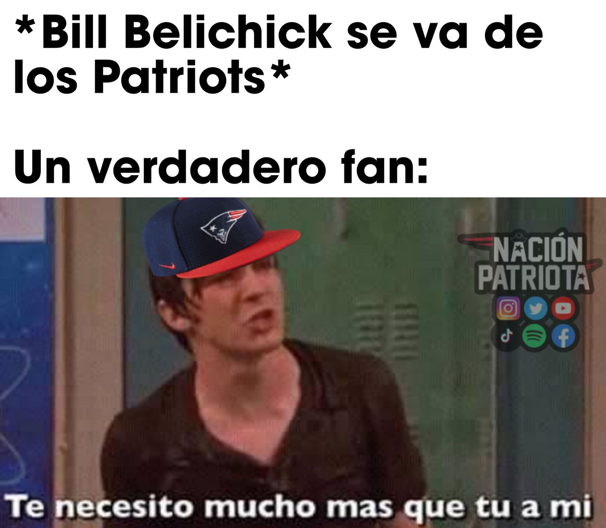 nacionpatriots's tweet photo. Los fans no van a dimensionar el peso de la salida de Bill Belichick en estos dias, pero se fue alguien más grande que la región de New England https://t.co/YkrMDVacRL