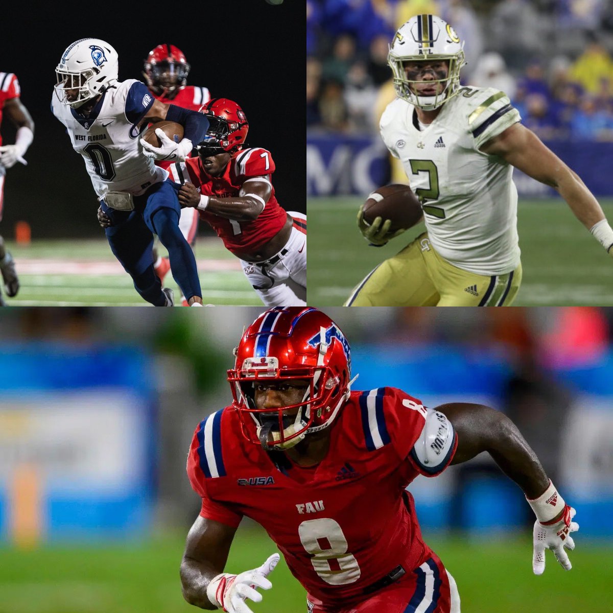 Mike Rittelmann (@mrittcgs) on Twitter photo So far three 2024 <a href="/CGSAllStar/">The College Gridiron Showcase</a> alum’s have been invited to the <a href="/Hula_Bowl/">Hula Bowl</a>
✅ WR <a href="/_jjiles3/">John Jiles</a> of <a href="/UWFFootball/">UWF Football</a>
✅ TE <a href="/Dylanl_2/">Dylan Leonard</a> of <a href="/GeorgiaTechFB/">Georgia Tech Football</a>
✅ WR <a href="/JeQuanBurton5/">Je'Quan Burton</a> of <a href="/FAUFootball/">Florida Atlantic Football</a>
Our scouting team did a fantastic job on this years roster🔥
#CGS2024 So far three 2024 <a href="/CGSAllStar/">The College Gridiron Showcase</a> alum’s have been invited to the <a href="/Hula_Bowl/">Hula Bowl</a>
✅ WR <a href="/_jjiles3/">John Jiles</a> of <a href="/UWFFootball/">UWF Football</a>
✅ TE <a href="/Dylanl_2/">Dylan Leonard</a> of <a href="/GeorgiaTechFB/">Georgia Tech Football</a>
✅ WR <a href="/JeQuanBurton5/">Je'Quan Burton</a> of <a href="/FAUFootball/">Florida Atlantic Football</a>
Our scouting team did a fantastic job on this years roster🔥
#CGS2024