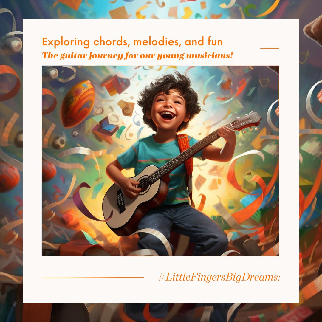 NoteMusicLesson's tweet image. Watch the magic unfold as little fingers master the guitar. Every strum brings a new adventure! 🎸🌈 #KidsGuitarLessons #MusicFun #NoteMusicLessons