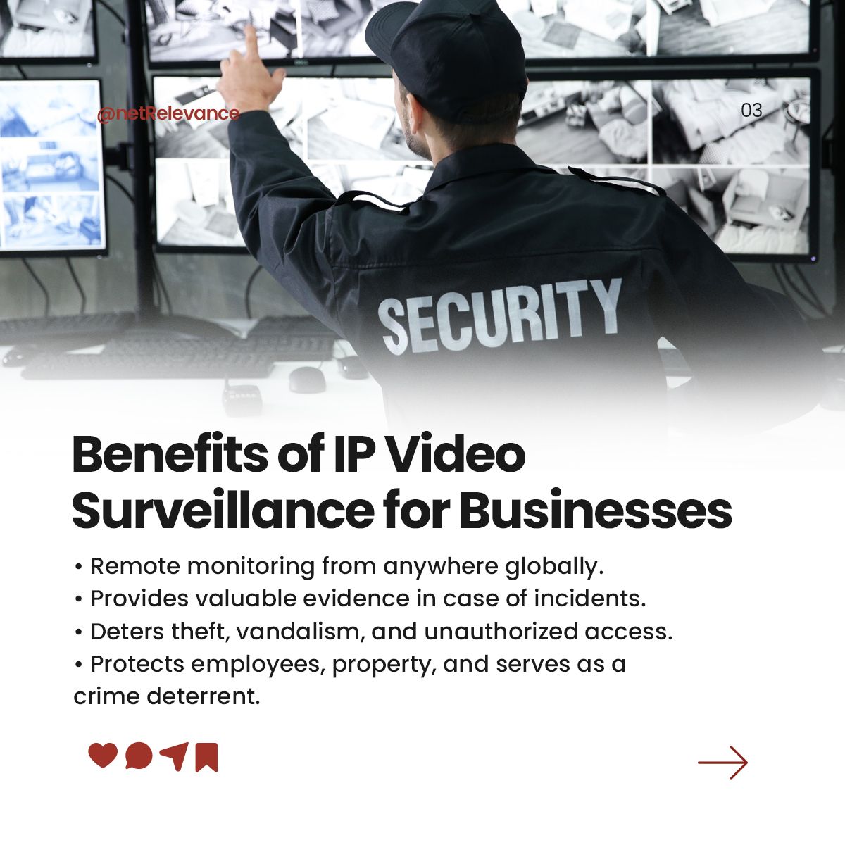 netrelevance's tweet photo. Discover the power of IP surveillance for your business. Our comprehensive security deployment solutions offer peace of mind for property and employee safety. https://t.co/D0HM4D7y5H
