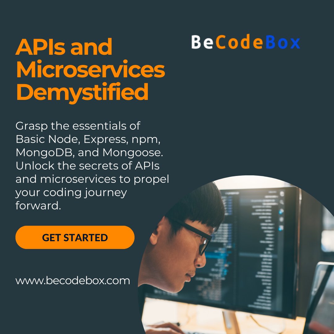 Grasp the essentials of Basic Node, Express, npm, MongoDB, and Mongoose.  Unlock the secrets of APIs and microservices to propel your coding journey forward.   #TechEducation #CodingCourses