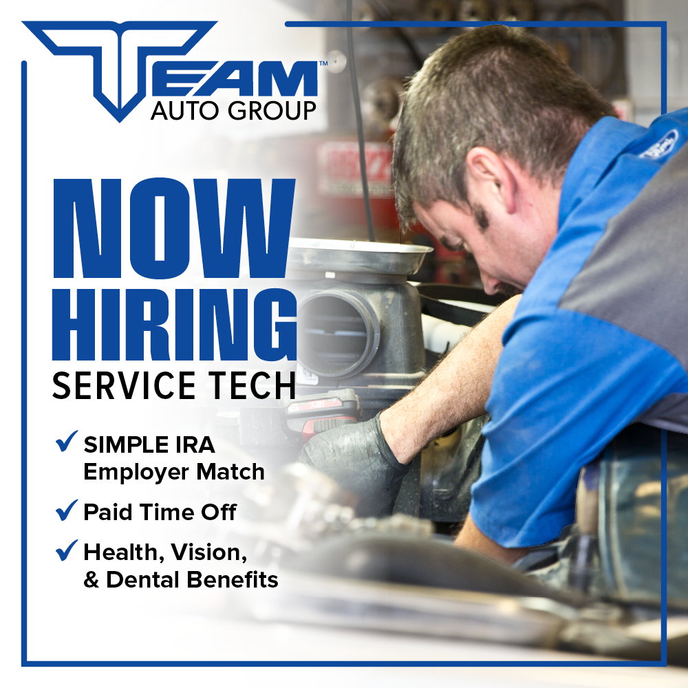 TeamAuto_IA's tweet photo. NOW HIRING: Service Technician
Apply now or share this post with someone you think should join our team!
To apply, email your resume to Eric at eric@teamford-lincoln.com
#TeamAutoGroup
#ServiceTech
#ServiceTechnician
#NowHiring
#Careers
#DenisonIowa https://t.co/55P5hHUkgA