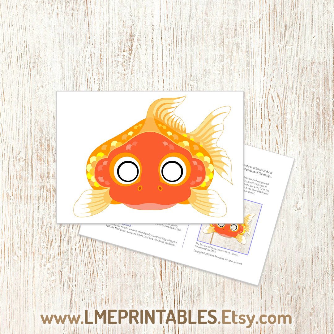 lmeprintables's tweet image. Goldfish Printable Mask Halloween Animal Costume Pool Party Gold Paper Craft Fish Pet Pattern Beach Sea Acuatic Marine Photo Booth Kid Adult etsy.me/41X2TWP via @Etsy #goldfishmask #carnivalmasks #fishcostume #fishmask #carnivalforkids #papermasks #goldfishcostume #masks