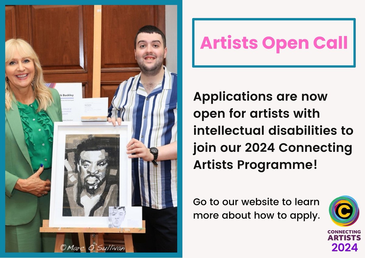 Connections_CAC's tweet photo. Last chance to apply to our 2024 Connecting Artists programme: a 10 week, online programme for visual artists with intellectual disabilities, designed to help them elevate their art and prepare them for exhibiting their work. 

Click this link to apply:  https://t.co/Jl0kEetJ0v https://t.co/FRTQuqwu4T