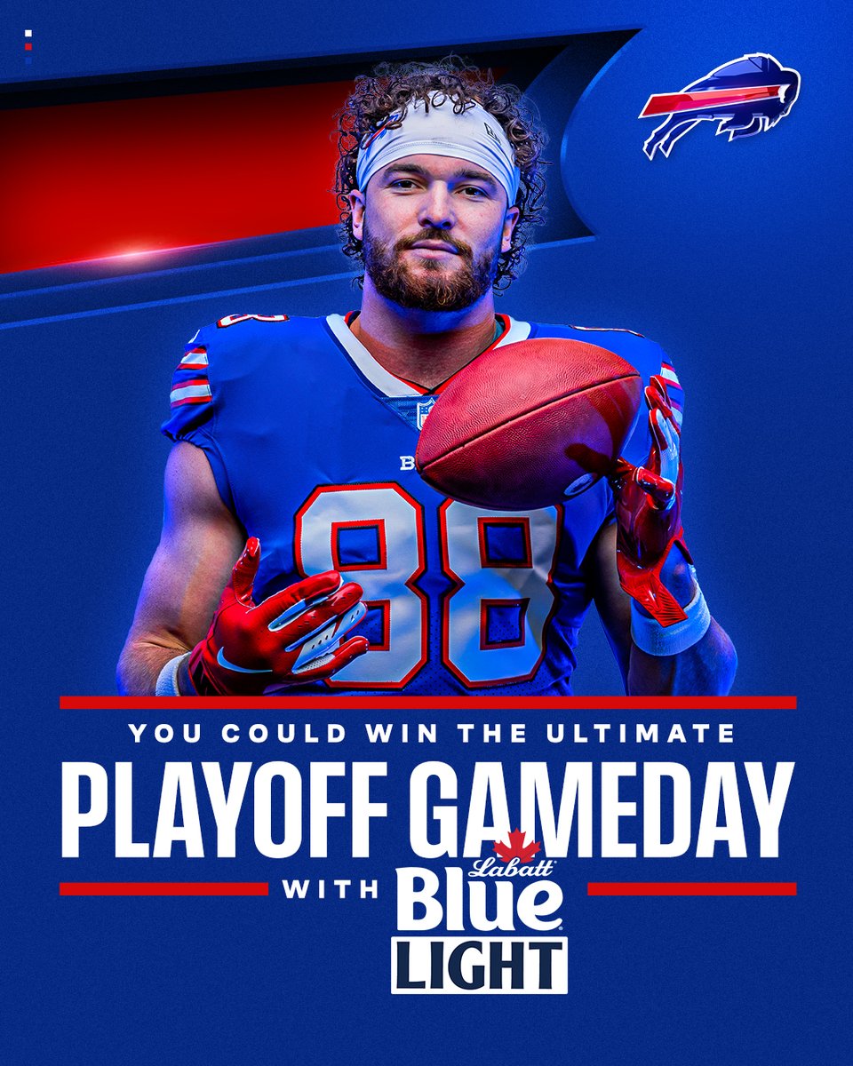 BuffaloBills's tweet image. Repost for your chance to win a @LabattUSA Ultimate Playoff Game Day!

Game tickets, parking and tailgate supplies included: bufbills.co/47vZeR9