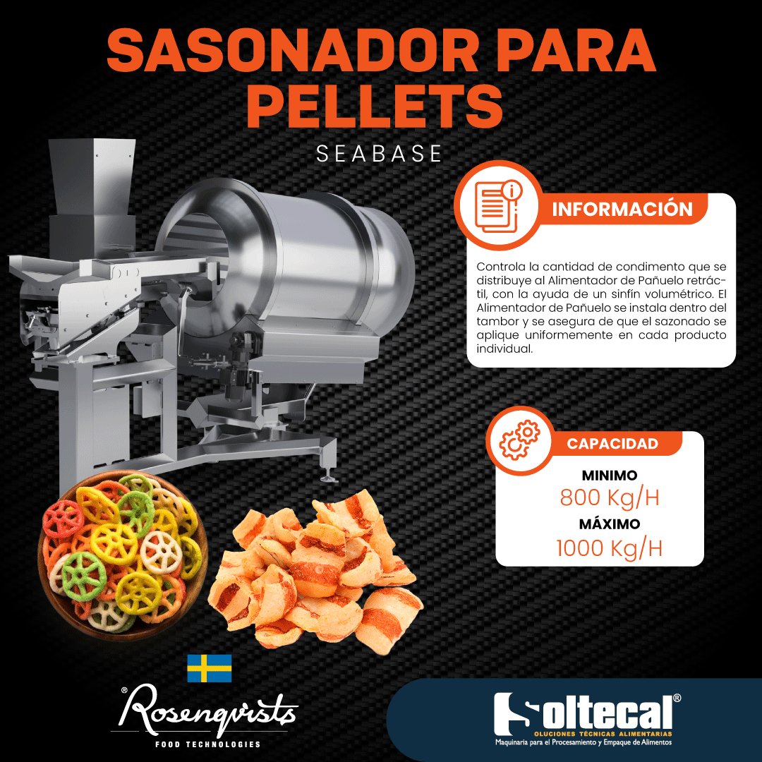 SOLTECAL's tweet image. Descubre la excelencia culinaria con la máquina Seabase de Rosenqvists Food Technologies. Control preciso, dosificación exacta, y resultados consistentes. Transforma tu cocina con la última tecnología. 🔧🍲 #Seabase #CondimentaciónPrecisa