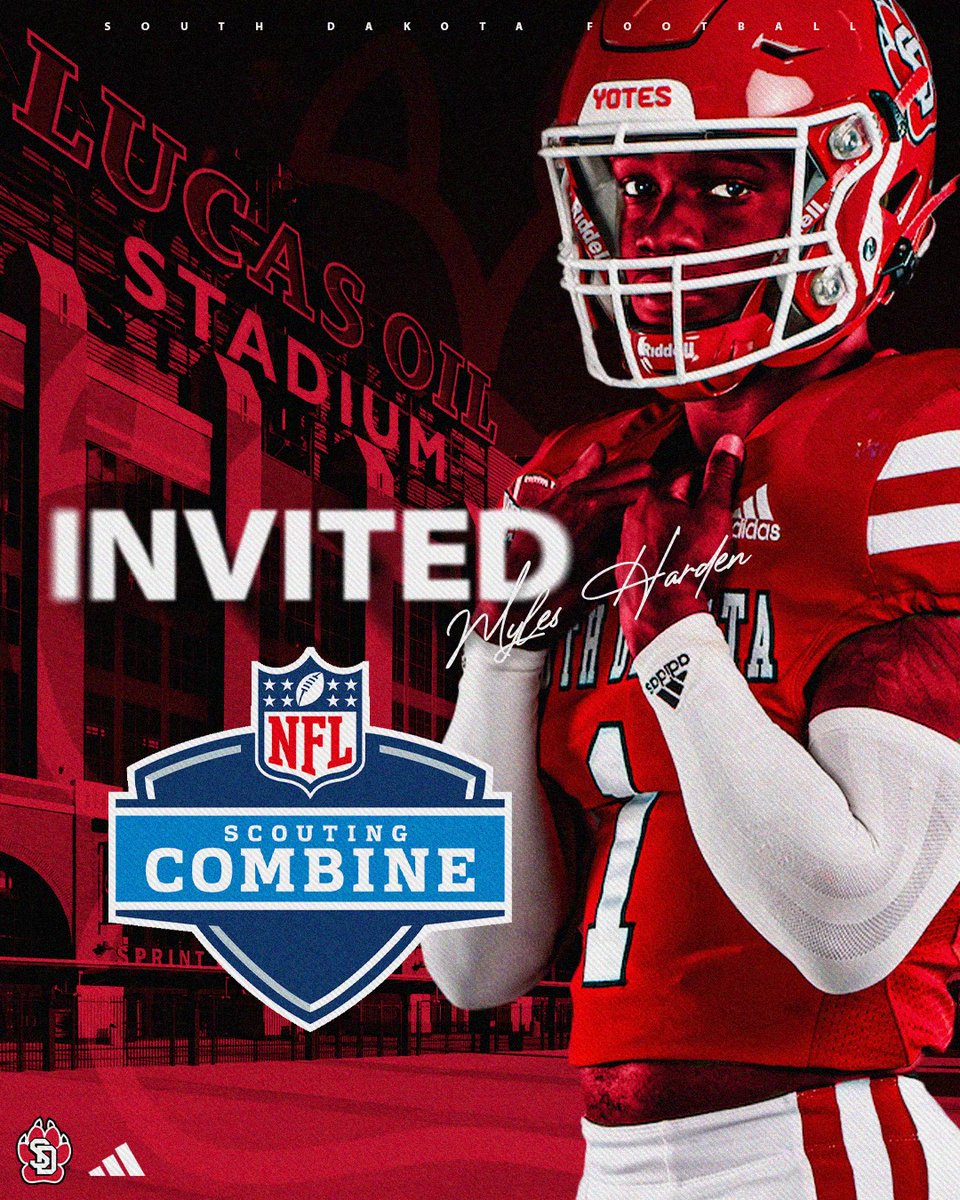 Congratulations to <a href="/Myles1Harden/">Myles Harden</a> on being selected to attend the NFL Combine! Go be great #1! #NFLYOTES
