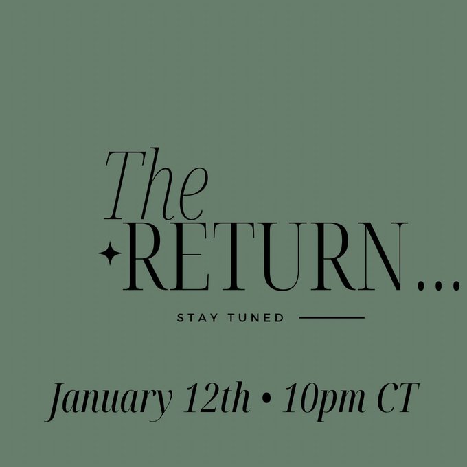 I&rsquo;M BACK Tomorrow, 10pm CT 😈 https://t.co/BOAsyZFoye