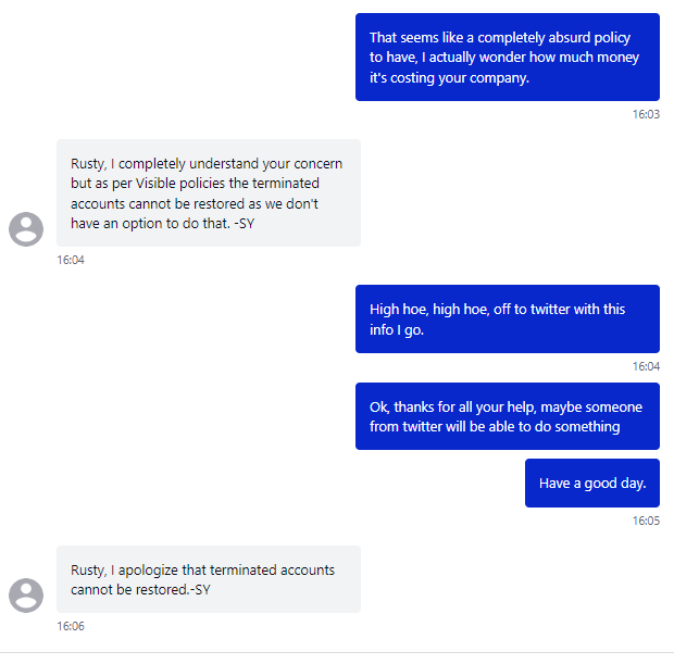 DavisFamilyDes1's tweet photo. @Visible @visiblecare Can someone please help me with this, I really don't think I should need to create a new email just to activate with you guys. #ridiculous #DoBetter https://t.co/v4Om3OR1vT