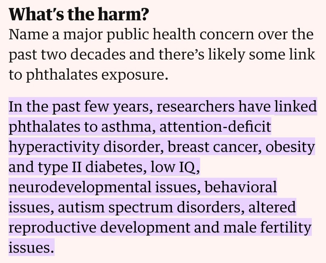 Susan_Dupres's tweet image. 85 POPULAR GROCERY ITEMS CONTAINED PHTHALATES

By Suzanne Burdick, PhD

#ForeverChemicals
#Phthalates 
#bisphenolA
#Food 
#Supermarket
#EndocrineDisruptor

childrenshealthdefense.org/defender/phtha…

theguardian.com/lifeandstyle/2…
