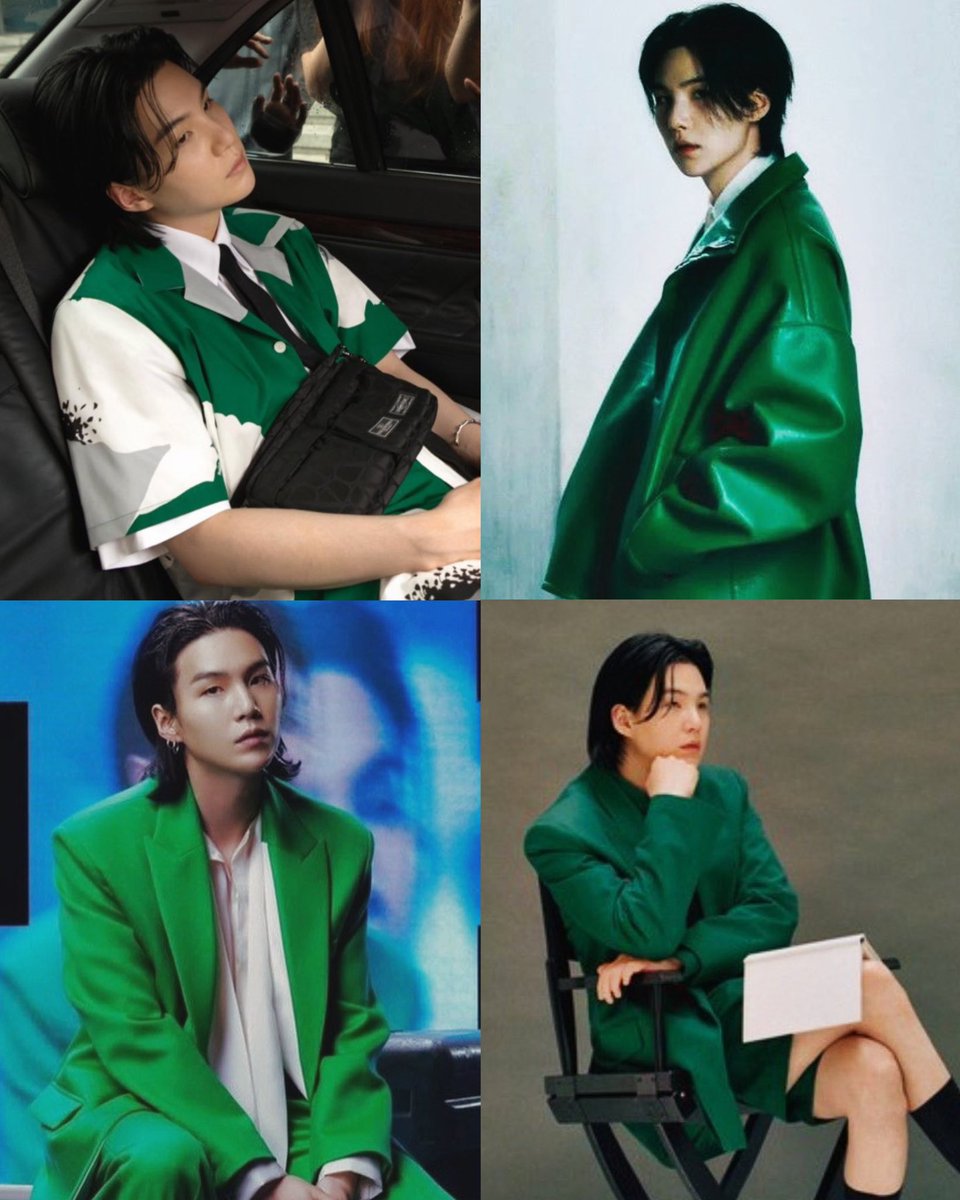 houriyng's tweet photo. green is yoongi’s color . https://t.co/brpTJ8blLx