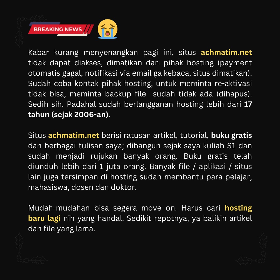 Hiks hiks. Achmatim.Net