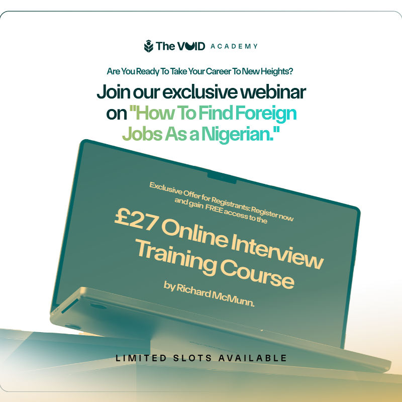 __BigJo's tweet photo. There's a high demand for Africans in the Global job market 

I'll be hosting a Webinar on "How To Find Foreign Jobs As a Nigerian" 

Register &amp; get access to Richard McMunn Online Interview Training course worth £27 for Free

Don't miss out on your chance to level up your career