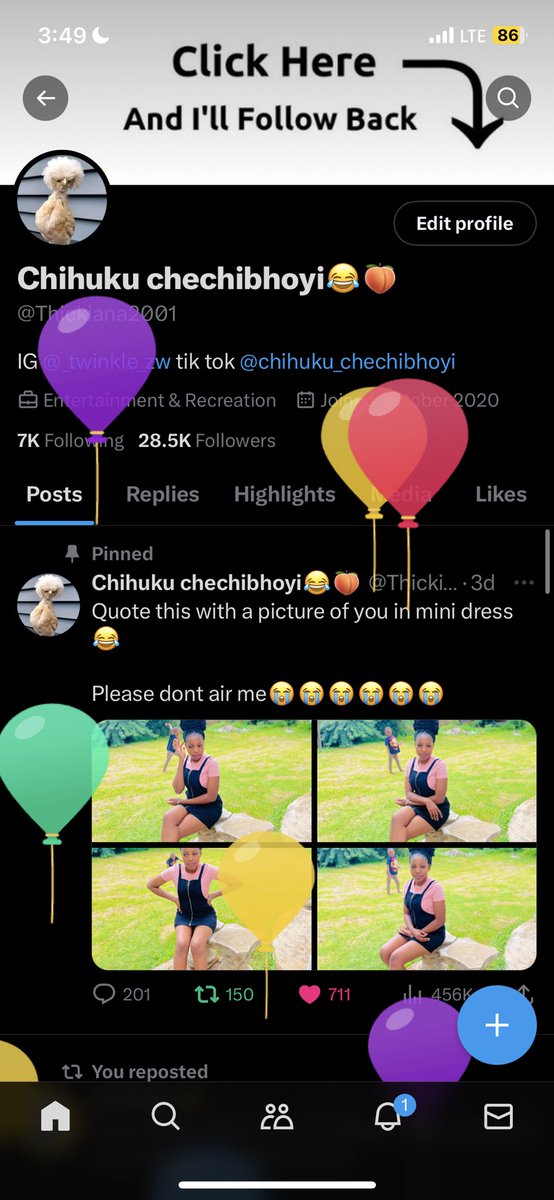 Thickiana2001's tweet photo. Balloons on my profile, you know what that means right?

Season 23 episode 1 https://t.co/SZSnuaKxfg