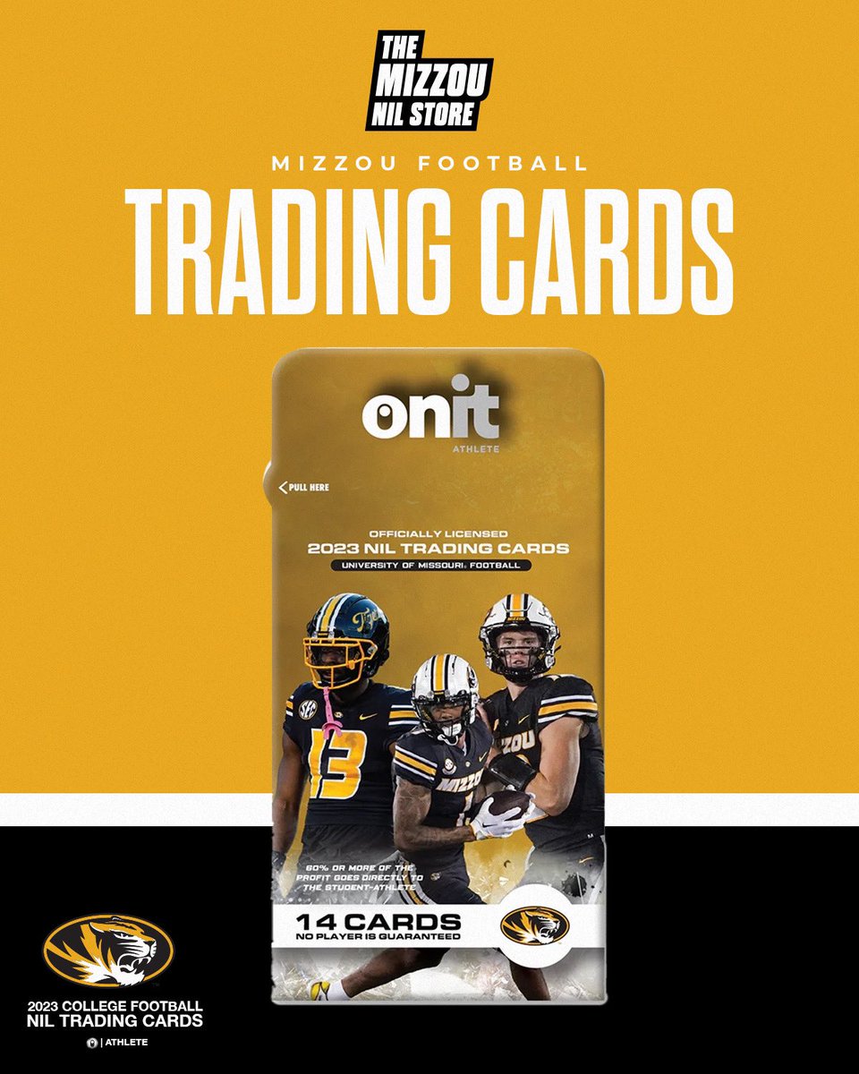 Now Available: NIL trading cards. Shop now at The Mizzou NIL Store and support your favorite football players!

#nil #niltradingcards #nilmerch