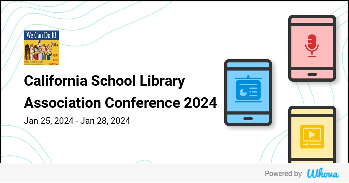 MrsM_Nthe_libry's tweet photo. Hi! I'm attending California School Library Association Conference 2024. Let's start connecting with each other now. @4csla - via Whova event app https://t.co/djb6iz9hI2 https://t.co/E6IdGOH7Fg