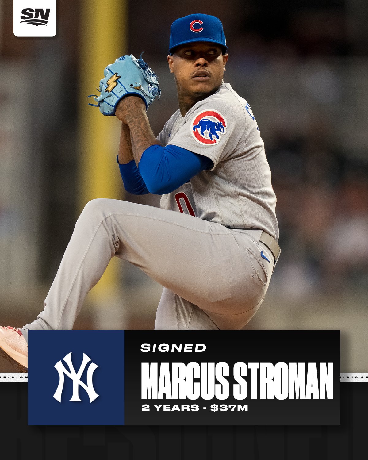 Sportsnet on X Marcus Stroman is heading to the Yankees on a 2 year 37M contract Ken Rosenthal confirms. https t Uy2NaDcJAD X