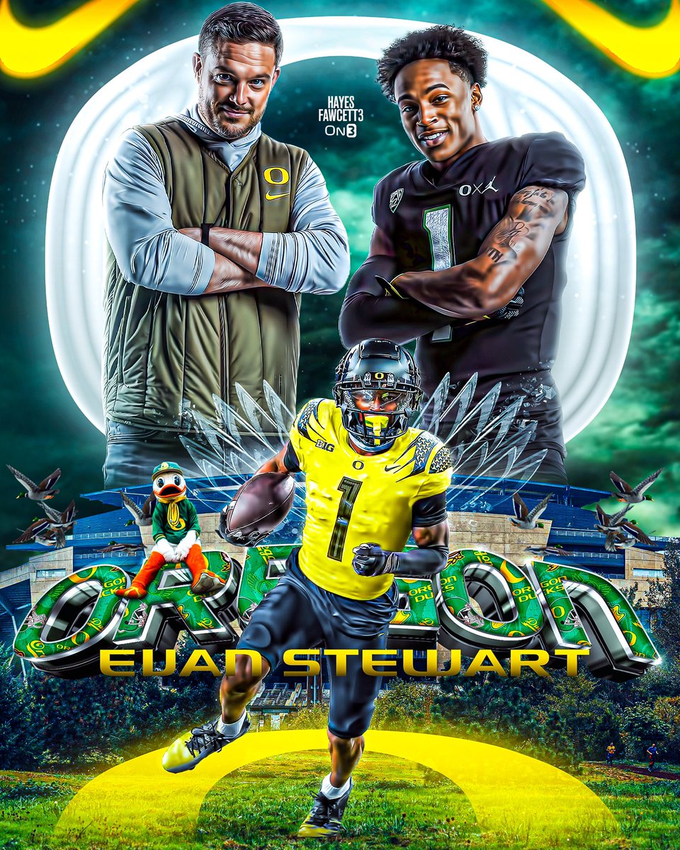 BREAKING: Former Texas A&amp;M WR Evan Stewart has Committed to Oregon, he tells <a href="/on3/"></a>

The 6’1 175 WR is ranked as the No. 1 WR in the Portal (No. 2 Overall Player)

Was a 5-Star Plus+ Recruit in the ‘22 Class &amp; will have 2 years of eligibility remaining