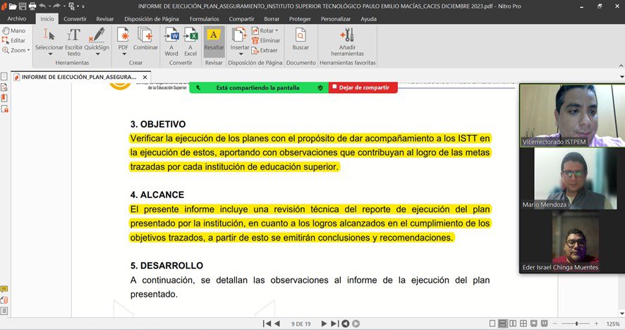 ISTPEM1's tweet photo. A través de mesas de trabajo se socializará el referido informe con la participación de las coordinaciones, gestores y responsables de unidades para fortalecer las líneas de acción orientadas al aseguramiento de la calidad y acreditación institucional. 

#CrecemosJuntos https://t.co/z9NuuVNaUY