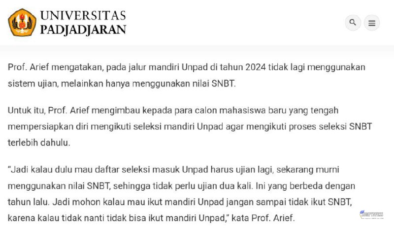 sbmptnfess's tweet image. PTN! SELEKSI MANDIRI UNPAD 2024 TIDAK LAGI PAKE TES TULIS
CUMA PAKE SKOR UTBK !!!!!