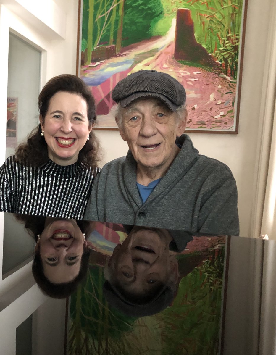 Two proud owners of @Fazioli_Pianos get together for a photo! @IanMcKellen generously opened his London home to me and @hyperionrecords for the filming of a video which you'll see shortly. Now if he'd like a few lessons....